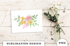 Watercolor Flowers Bouquet png Product Image 3