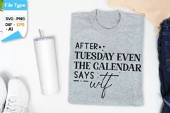 After Tuesday Even The Calendar Says Wtf SVG Cut File Product Image 3