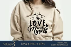 In Love With Myself SVG PNG Sublimation|Valentine's Day Cut Product Image 3
