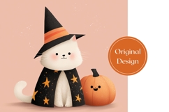 Magic Cat Tumbler Sublimation, Halloween Cat Tumbler Design Product Image 3