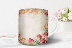 Watercolor Tulip Background|Spring sublimation Designs Product Image 3