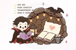 Vampire Beach Book Club Clipart Halloween PNG Bundle Product Image 4