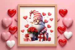 Cute Valentine Gnome Clipart, Gnome Clipart, Cute Gnome Product Image 3