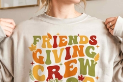 Retro Friendsgiving 2025 SVG | Thanksgiving Friends Shirt Product Image 3