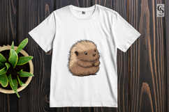 Cute Baby Hedgehog Clipart Sublimation PNG Product Image 3
