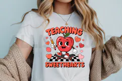 Teaching Sweethearts PNG,Teacher Valentine's Day Sublimation Product Image 3