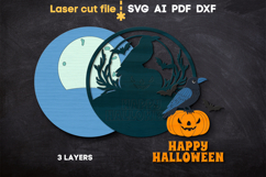 Happy Halloween SVG laser cut file for Glowforge Product Image 3
