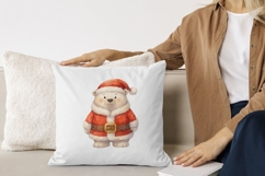 Watercolor Christmas Bear PNG Bundle Cute Teddy Bear Winter Product Image 3