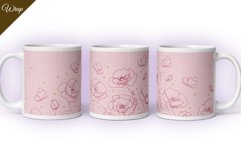 Sublimation Mug Wrap 11 and 15 oz/ Painted Summer Flowers Product Image 4