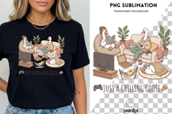 Just A Chilling Goose PNG | Cozy Goose Clipart | Funny Goose Product Image 3