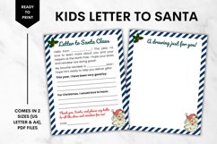 Printable Kids Letter To Santa Claus | Christmas Wish List 3 Product Image 1