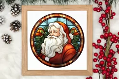 Stained Glass Painting Of Santa Clipart Sublimation Product Image 3