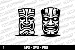 Tiki tribal wooden mask set and Tiki mug. Hawaiian tradition Product Image 3