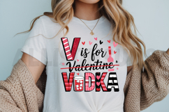 V is for Valentine PNG, Valentine Vodka Sublimation Product Image 3
