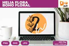 Helia Flora Boho Floral Monogram Product Image 1
