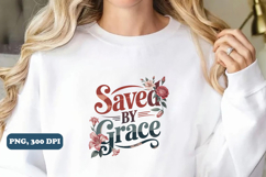 Saved by grace Christian PNG design Product Image 3