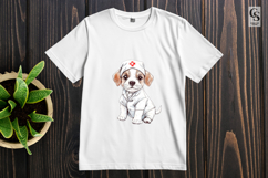 Cute Doctor Puppy Dog Clipart Sublimation PNG Product Image 2