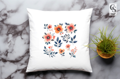 Poppy Daisy Floral Watercolor Clipart Sublimation PNG Product Image 3