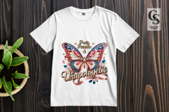 Pretty Patriotic Butterfly Clipart Sublimation PNG Product Image 3