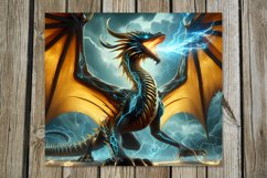 Chinese dragon | mystic Skinny tumbler sublimation designs Product Image 3