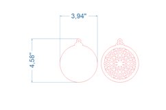 Christmas Ornament SVG laser cut file for Glowforge Product Image 4
