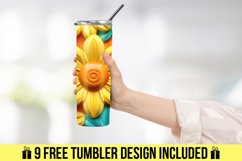 3d flowers Pattern Tumbler Wrap Design Product Image 3