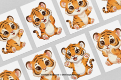 15 Bundle Watercolor Tiger Orange Animal Wildlife Jungle Product Image 3