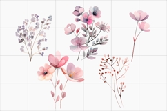 Watercolor Wildflower Clipart PNG, Decorative Floral Product Image 3