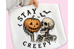 Stay Creepy PNG, Retro Dripping Heart Halloween PNG, Spooky Product Image 11
