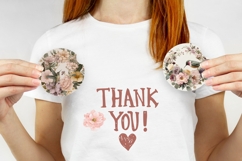 Floral Wreath Car Coaster, Spring Flowers Round Coasters Product Image 3