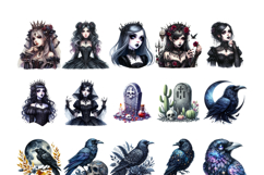 Gothic Halloween Clipart, Autumn Clipart Product Image 3