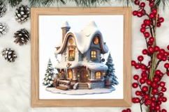 Fairy Christmas House Sublimation Clipart, Fairy Christmas Product Image 3