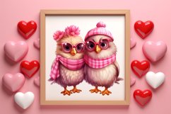 Cute Couple Animal Valentine Clipart, Valentines Day Couplet Product Image 3