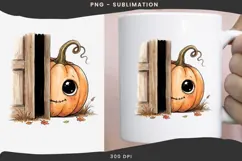 Peeking pumpkin halloween png design for T-shirts Product Image 3