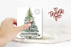 Watercolor Christmas Tree Money Card, Christmas Gift Cards Product Image 3