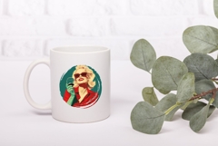 Summer Girl Illustration, Cartoon Girl With Wine PNG Product Image 3