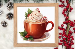 Christmas Cake Clipart, Christmas Cappuccino Clipart Product Image 3