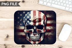 4th Of July Skull Sublimation Mouse Pad PNG Bundle Product Image 4