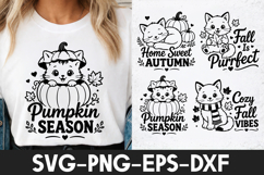 Pumpkin Season Cat SVG PNG Product Image 1