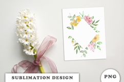 Watercolor Flowers Frame png Product Image 3