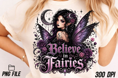 Believe in Fairies Gothic Fairy PNG Product Image 3