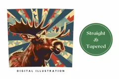 Moose Tumbler Design, Animals Tumbler Wrap Sublimation Product Image 3