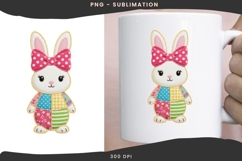 Patchwork bunny png design for T-shirts Product Image 3