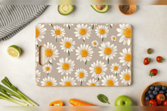 Daisy Flowers Cutting Boards sublimation Design Product Image 3