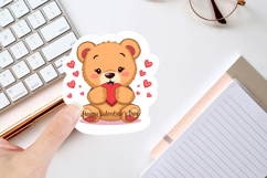 Valentine's Teddy Bear Sticker | Cute animal stickers sheet Product Image 3