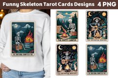 Funny Skeeleton Tarot Cards Designs Clipart Product Image 1