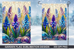 Flowers Garden Flag Sublimation| Winter Garden Flag PNG Product Image 1