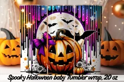 Cute and Spooky Halloween Tumbler wrap PNG, 20 oz. Product Image 3