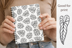 Tropical leaves, seamless vector patterns set Product Image 3