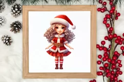 Christmas Cute Girl Sublimation Clipart, Christmas Cute Product Image 3